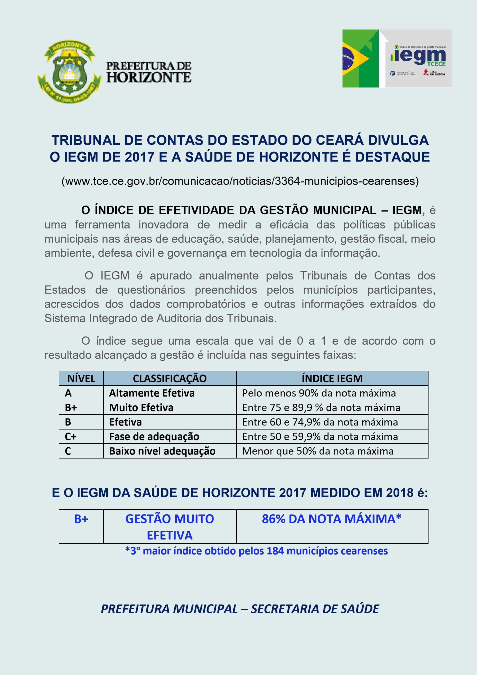SAUDE FINAL - Prefeitura de Horizonte