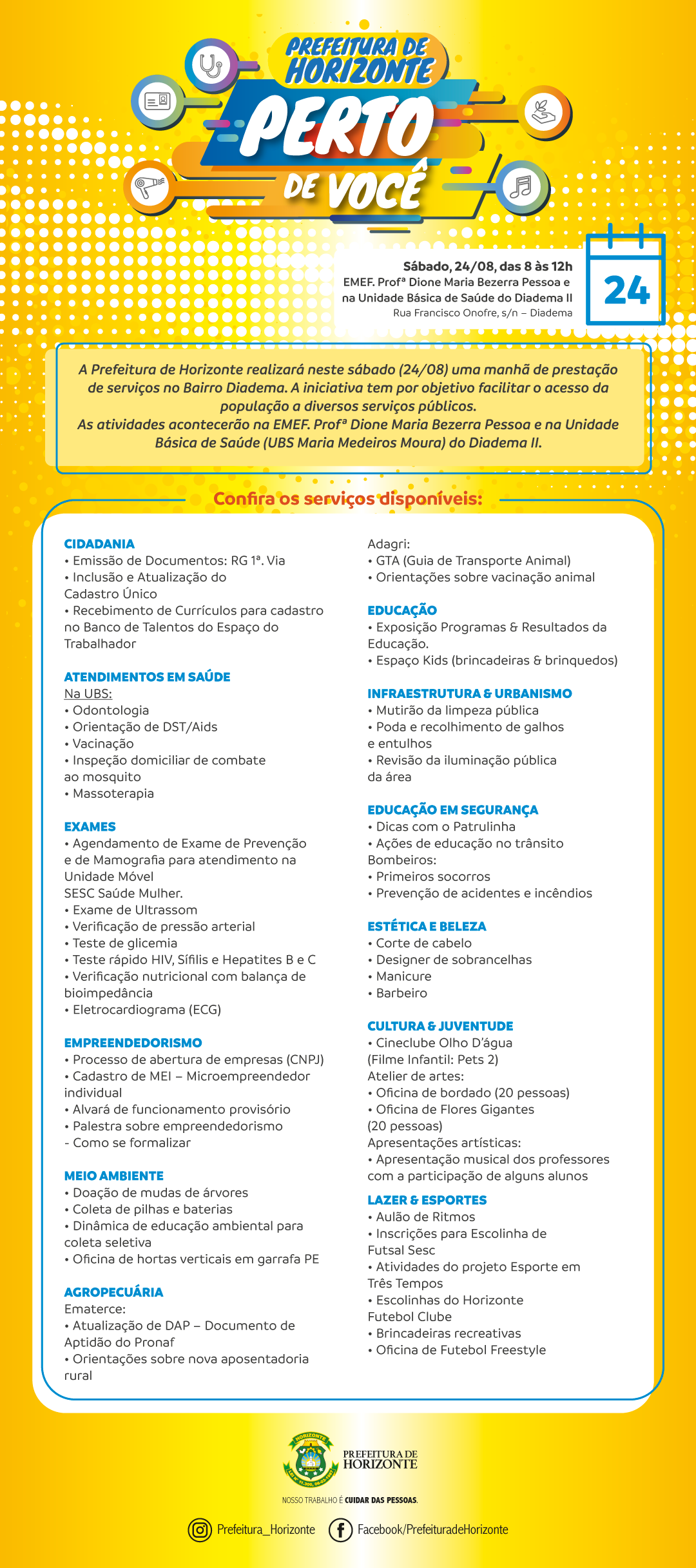 Convite Virtual Perto de Você 1 - Prefeitura de Horizonte